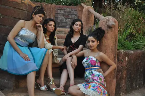 Sakshi Pradhan in an exclusive photo shoot in the new collection range of designer Umair Zafar at Madh Island