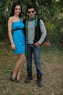 Amy Jackson on the sets of UTV Bindass Road Diaries at Filmcity.