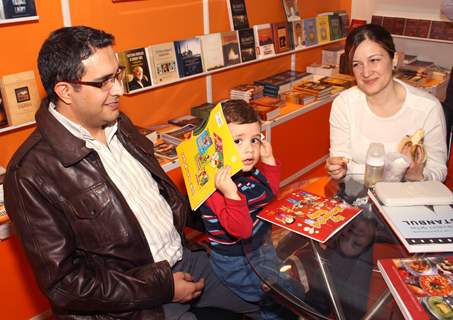 Turkish books stall at the 20 th World Book Fair, in New Delhi on Saturday. .