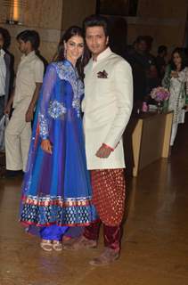 Ritesh Deshmukh and Genelia at Vashu Bhagnani's daughter sangeet. .