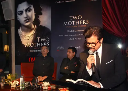 Bollywood actor Anil Kapoor at the launch of book &quot;Two Mothers and Stories'' by Khalid Mohamed, in New Delhi on Monday. .