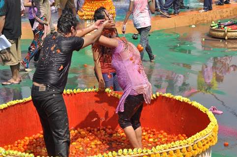 Colors Channel TV serials Artist celebrate Holi