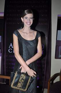 Kalki Koechlin unveils the premier luxury collection of Hidesign which has been designed by Alberto Ciaschini at Bungalow 9 in Mumbai