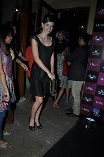 Kalki Koechlin unveils the premier luxury collection of Hidesign which has been designed by Alberto Ciaschini at Bungalow 9 in Mumbai