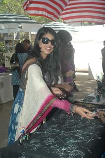 Aishwarya Sakhuja at Craft exhibition at Kaifi Azmi park. .