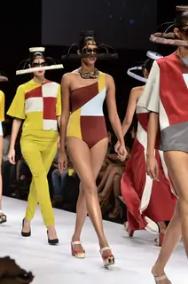 Model walk the ramp for Masaba Shivan Naresh show at Lakme Fashion Week day 1 at Grand Hyatt in Mumbai. .
