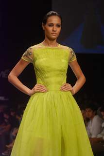 Model walk the ramp for designers Rajat k Tangri & Sailex on day 1 of the Lakme Fashion Week at Grand Hyatt in Mumbai. .