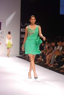 Model walk the ramp for designers Rajat k Tangri & Sailex on day 1 of the Lakme Fashion Week at Grand Hyatt in Mumbai. .