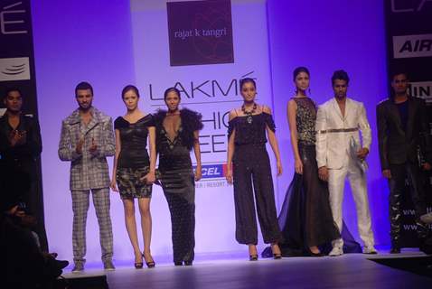 Model walk the ramp for designers Rajat k Tangri & Sailex on day 1 of the Lakme Fashion Week at Grand Hyatt in Mumbai. .