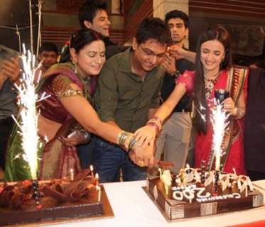 Sanaya Irani, Utkarsha Naik at Iss Pyaar Ko Kya Naam Doon 200 Episodes Celebration