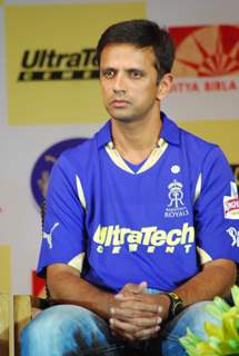 Shilpa Shetty and Rahul Dravid during the unveiling of the Rajasthan Royals Jersey at JW Marriott Hotel in Mumbai