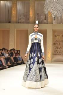 Model on the ramp for designer Rohit Bal on Lakme Fashion Week day 5 in Mumbai. .