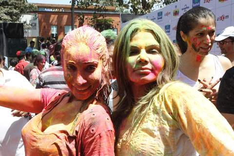 Rakhi Sawant at  Zoom Holi bash