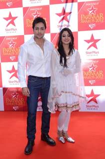 Shaleen Bhanot and Deblina Chatterjee at STAR Parivaar Awards Red Carpet