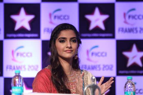 Sonam Kapoor at the inaugural session of FICCI Frames 2012