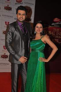 Manish Paul and Sargun Mehta at Global Indian Film & TV Honours Awards 2012