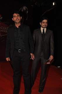 Hiten Tejwani and Karan Patel at Global Indian Film & TV Honours Awards 2012