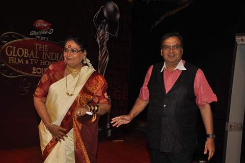 Usha Uthup and Subhash Ghai at Global Indian Film & TV Honours Awards 2012