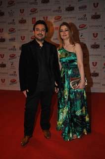 Adnan Sami with Sabha Sami at Global Indian Film & TV Honours Awards 2012