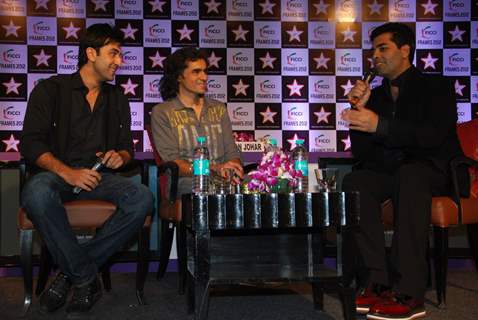 Ranbir Kapoor and Imtiaz Ali at at FICCI-Frames Seminar with Karan Johar at the FICCI FRAMES 2012 at Hotel Renaissance in Powai, Mumbai