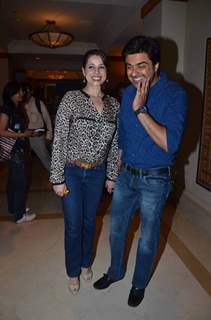 Sameer Soni and Neelam at anti aeging clinic launch by Sunita Banerjee, JW Marrriott. .