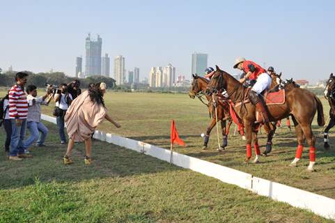 Neha Dhupia and Sofia Hayat at the 3rd Asia Cup Polo Match between India vs England in Mumbai