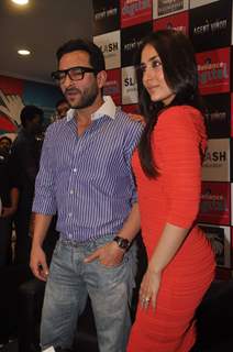 Saif Ali Khan and Kareena Kapoor promoting their next film Agent Vinod at Kurla. .