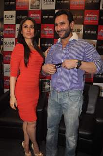 Saif Ali Khan and Kareena Kapoor promoting their next film Agent Vinod at Kurla. .