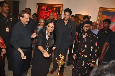 Abhishek Bachchan at Paresh Maity's art event. .