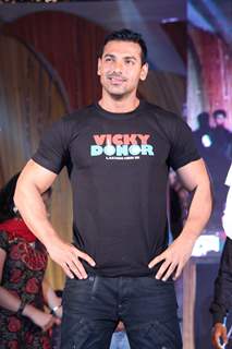 John Abraham at Vicky Donor Promotional event. .
