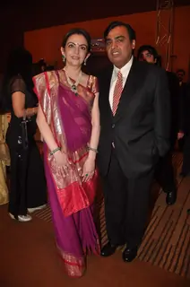 Mukesh Ambani and Nita Ambani at CNN IBN Heroes Event 2012