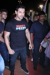 John Abraham at 'Vicky Donor' promotional event