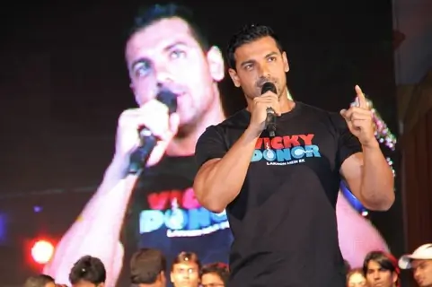 John Abraham at 'Vicky Donor' promotional event