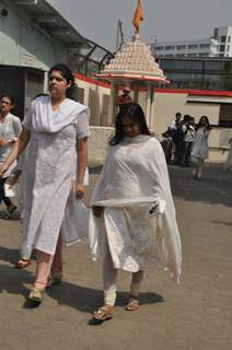 Anshula Kapoor at Mona Kapoor's funeral at Pawan Hans