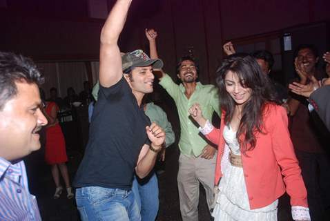 Karanvir Bohra and Sriti Jha at Saubhagyavati Bhava 100 Episode Success Party