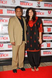 Sanjay Gupta and Anu Gupta at Hindustan Times Brunch Dialogues event