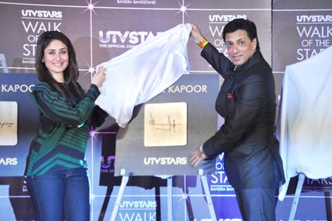 Kareena, Randhir and Madhur unveil UTVSTARS' 'Walk Of The Stars'