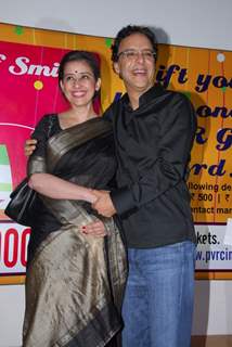 Vidhu Vinod Chopra and Manisha Koirala at premiere of film Parinda at PVR