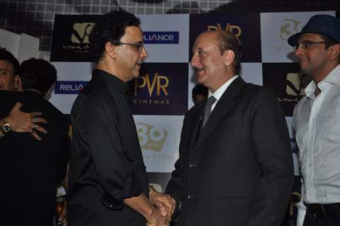 Vidhu Vinod Chopra and Anupam Kher at premiere of film Parinda at PVR