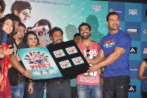 John Abraham at Vicky Donor Music Launch at Irorbit, Malad. .