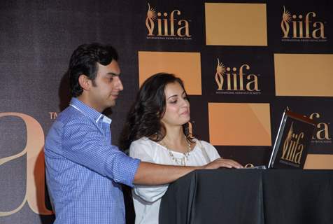 Dia Mirza along with boyfriend and business partner, Sahil Sangha at IIFA 2012 Voting Weekend