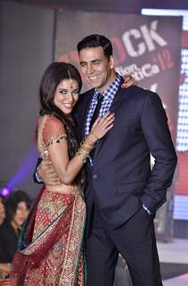 Akshay Kumar and Asin at fashion show