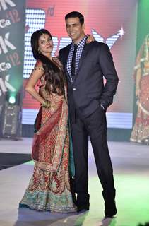 Akshay Kumar and Asin at fashion show