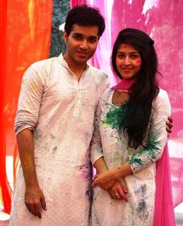 Ankit Narang & Sonarika Bhadoria at Rang Barse Life Ok Hai