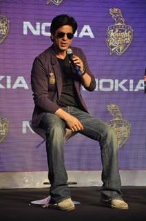 Shahrukh Khan at nokia ipl press meet in Mumbai. .