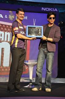 Shahrukh Khan at nokia ipl press meet in Mumbai. .