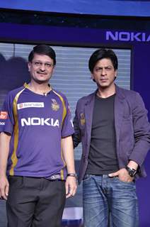 Shahrukh Khan at nokia ipl press meet in Mumbai. .