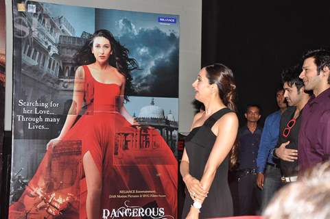 Karishma Kapoor at the first look launch of 'Dangerous Ishq' at PVR. .