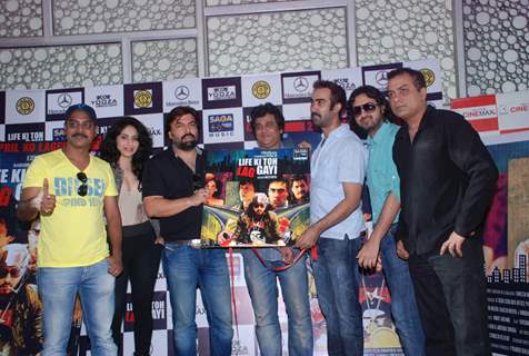 The cast of 'Life Ki Toh Lag Gayi' on the music launch of the film. .