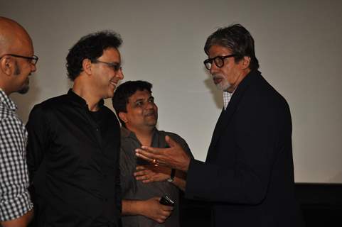 Bollywood actor Amitabh Bachchan at film Eklavya special screening for Vidhu Vinod Chopra Retrospective at PVR Cinemas in Juhu, Mumbai